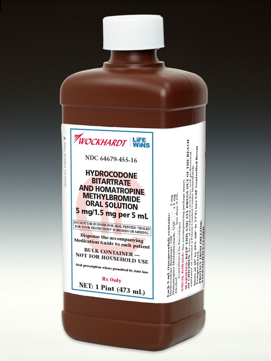 Hydrocodone and Homatropine Syrup CII 5/1.5mg per 5mL